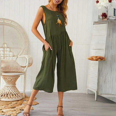 Tanya - Trendy Mouwloze Jumpsuit