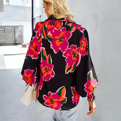 Mirjam - Elegante Dames Blouse met Bloemen