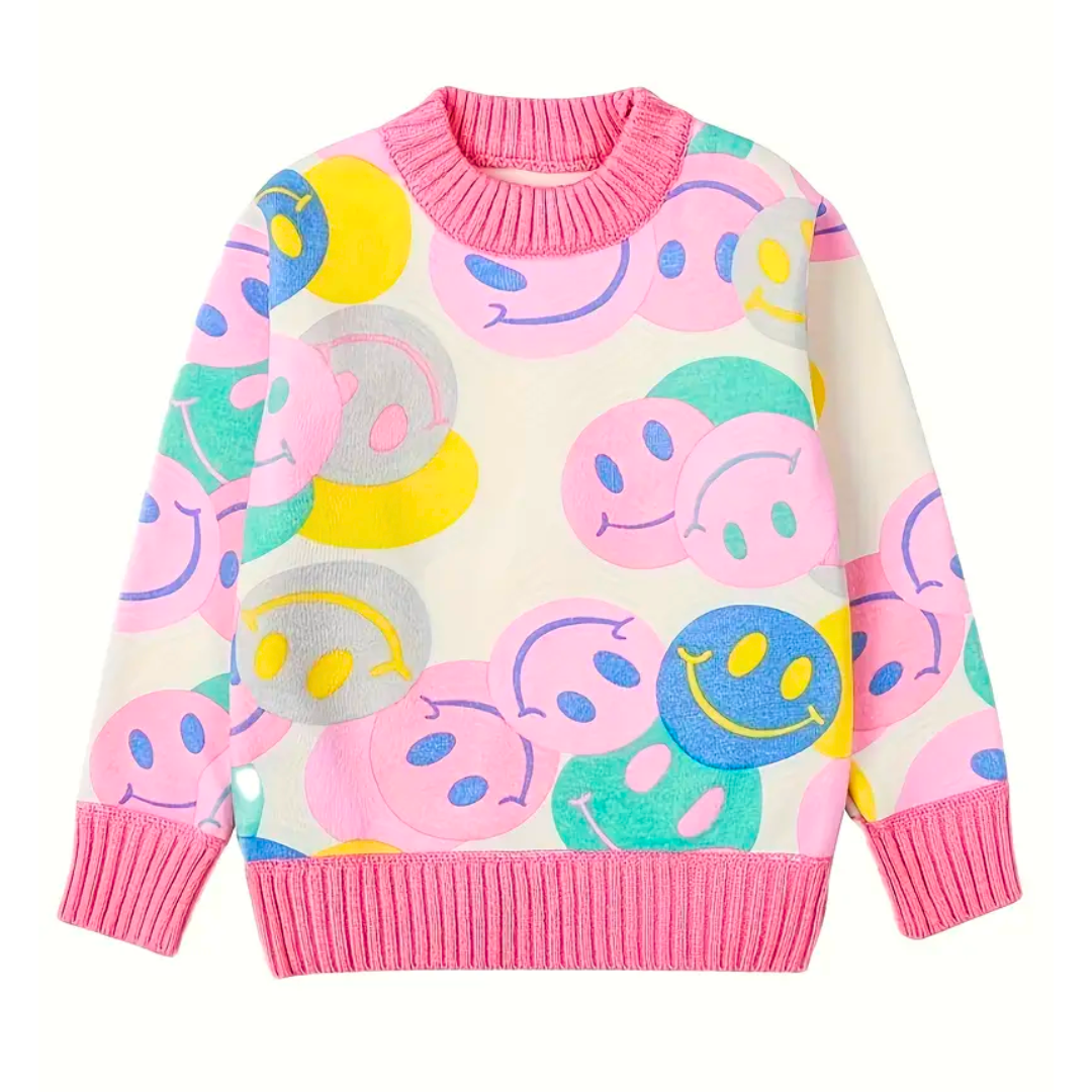 Happy - Warm geprint Sweatshirt voor Kinderen