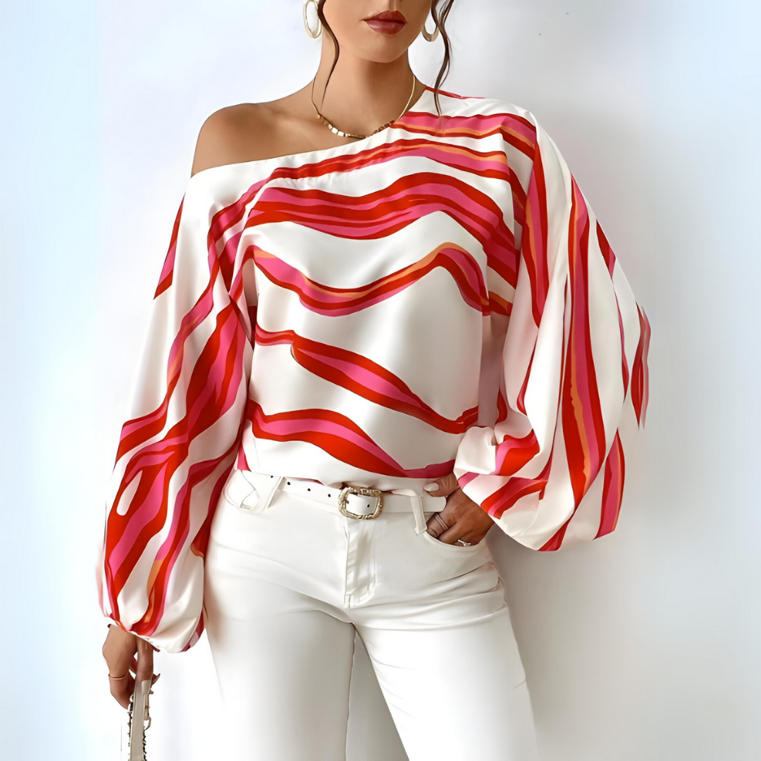 Lisanne - Gestreepte Off-shoulder Blouse