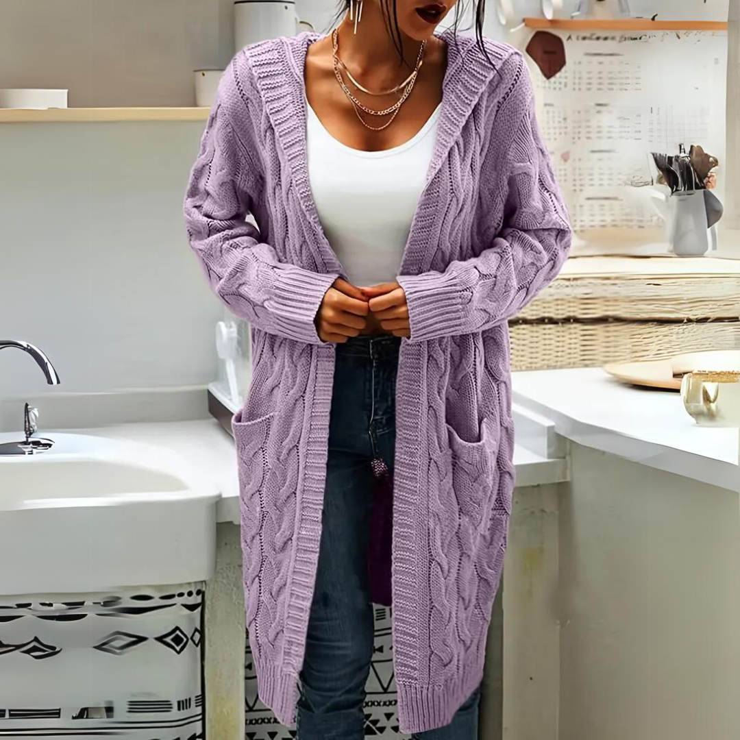 Denise - Comfortabele Oversized Hooded Cardigan