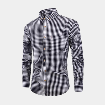 Philip - Smart-casual Geruite Herenblouse