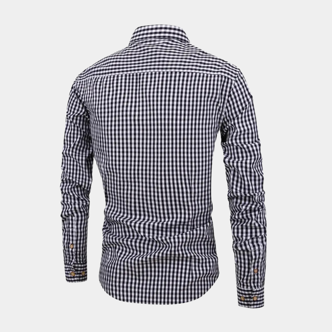 Philip - Smart-casual Geruite Herenblouse