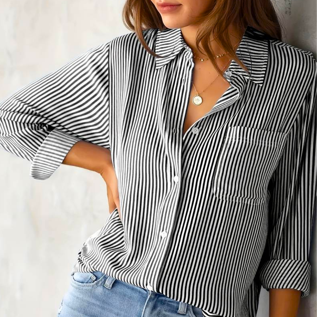 Jet - Casual Gestreepte Dames Blouse