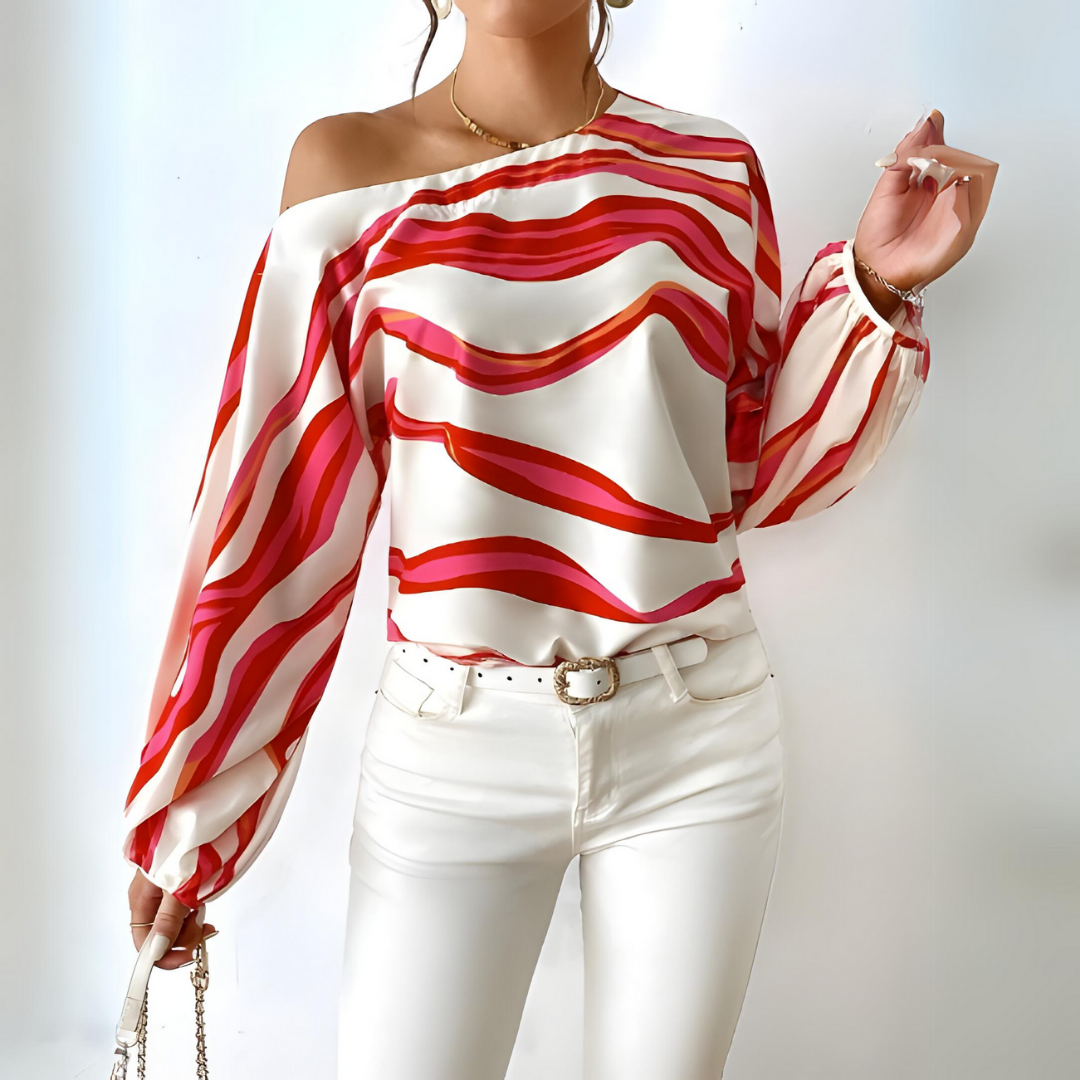 Lisanne - Gestreepte Off-shoulder Blouse