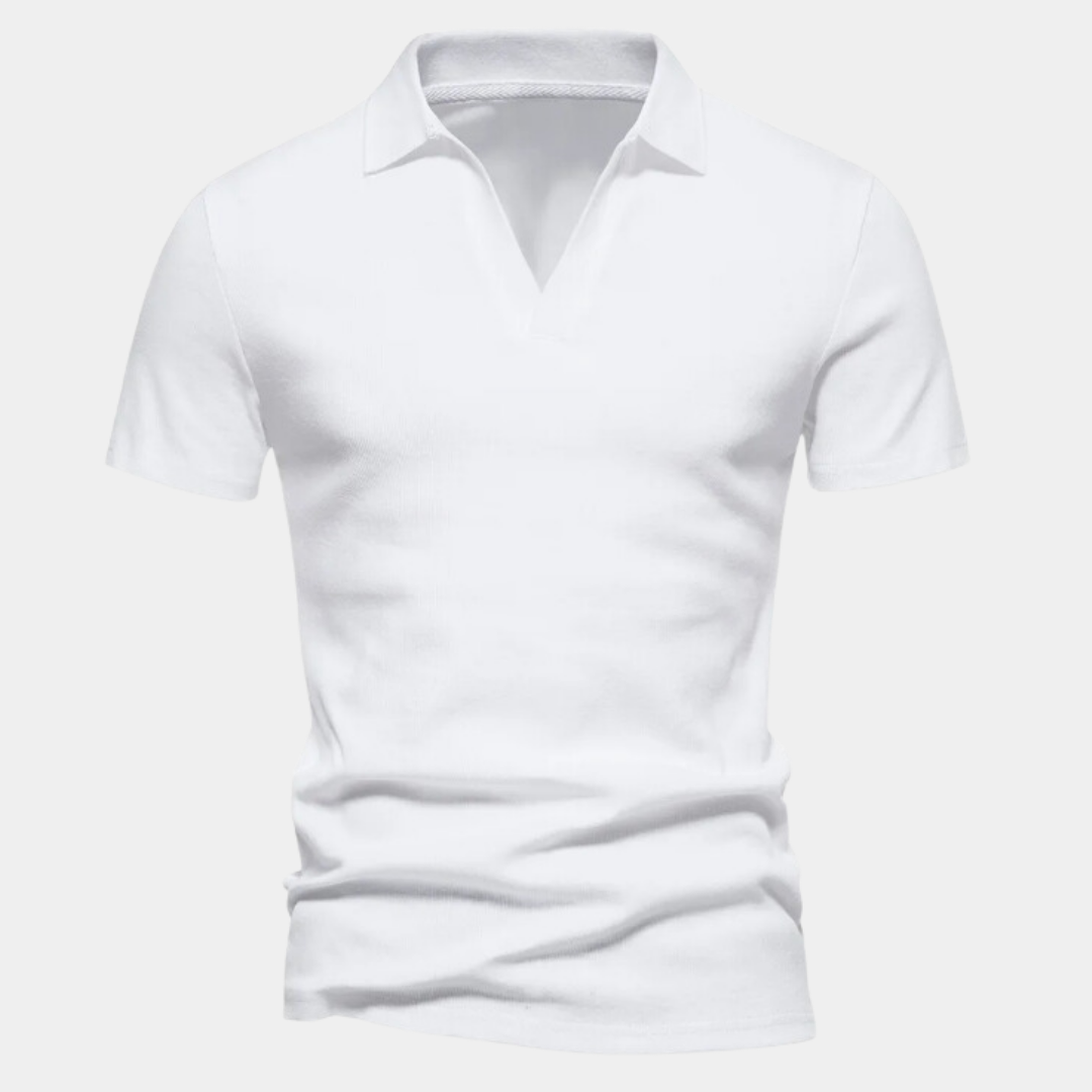 Jelle - Casual Heren V-hals Poloshirt