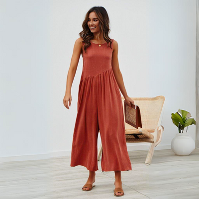 Tanya - Trendy Mouwloze Jumpsuit