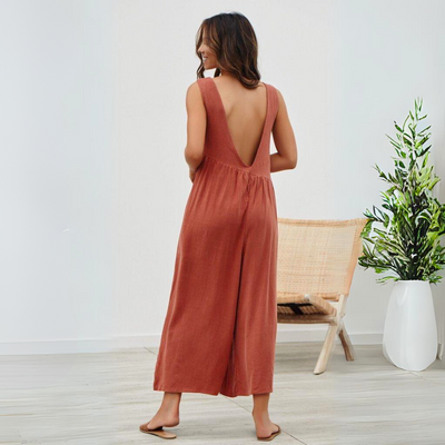 Tanya - Trendy Mouwloze Jumpsuit