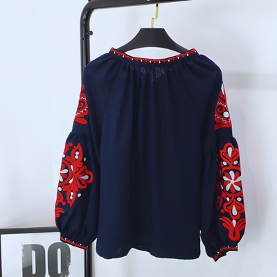 Reah - Elegante Geborduurde Blouse