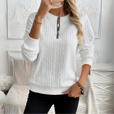 Wynneke - Casual sweatshirt met ritssluiting voor de winter