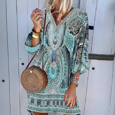 Lydia - Boho-style jurk met v-hals