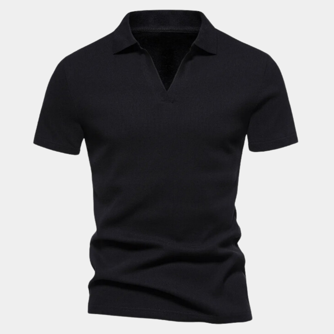 Jelle - Casual Heren V-hals Poloshirt