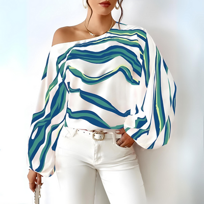 Lisanne - Gestreepte Off-shoulder Blouse