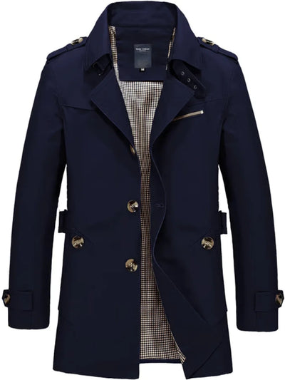 Evert - Slim Fit Katoenen Button-Down Trench Coat