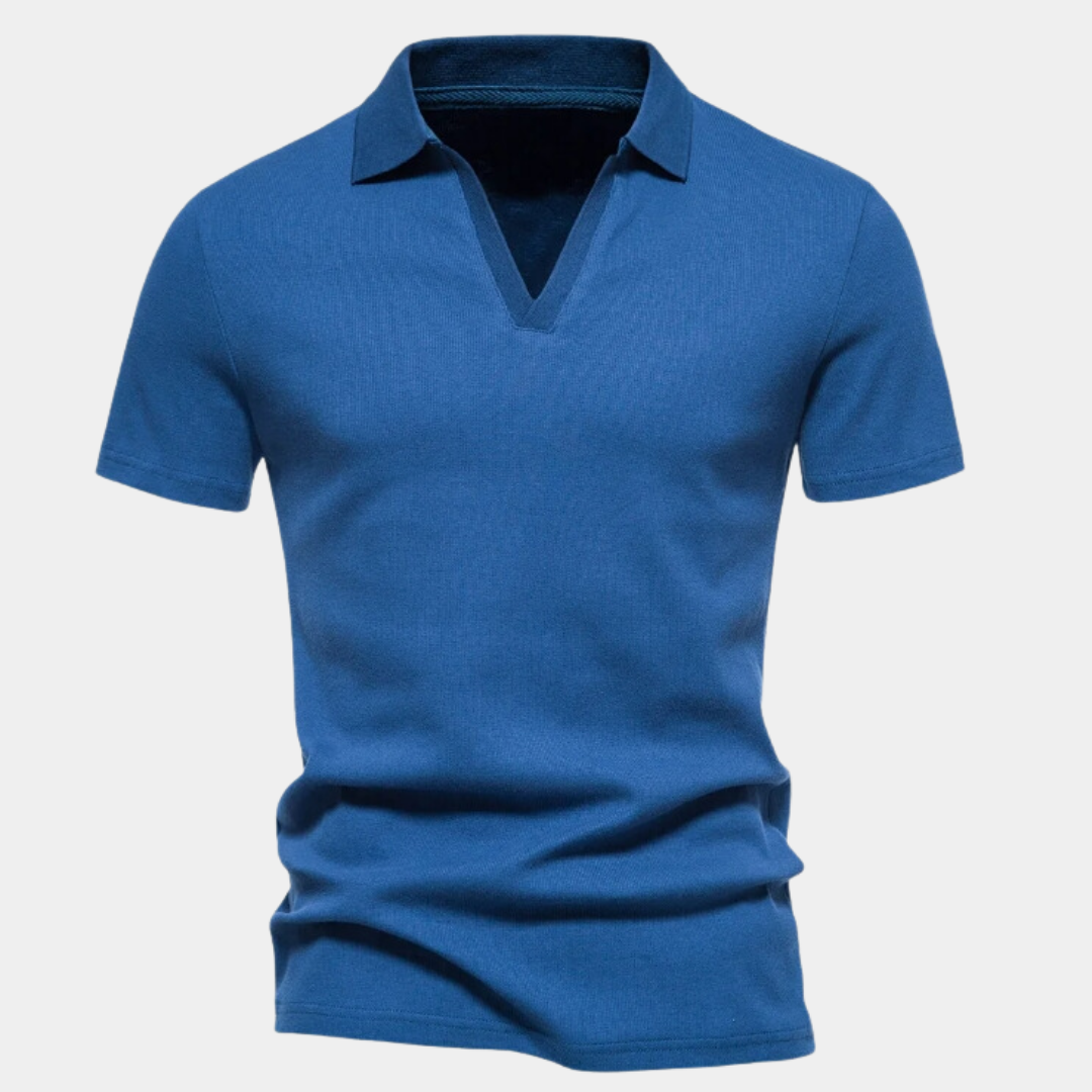 Jelle - Casual Heren V-hals Poloshirt