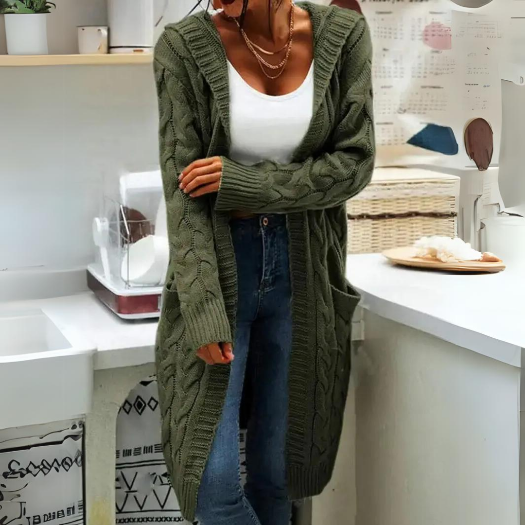 Denise - Comfortabele Oversized Hooded Cardigan