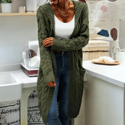 Denise - Comfortabele Oversized Hooded Cardigan