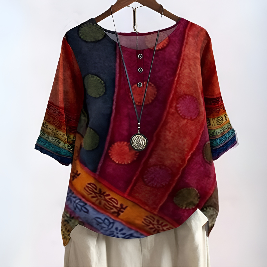 Gaia - Artistieke Boho Blouse