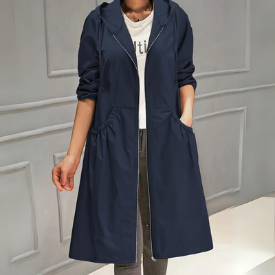 Rhona - Chique Dames Trenchcoat met Capuchon