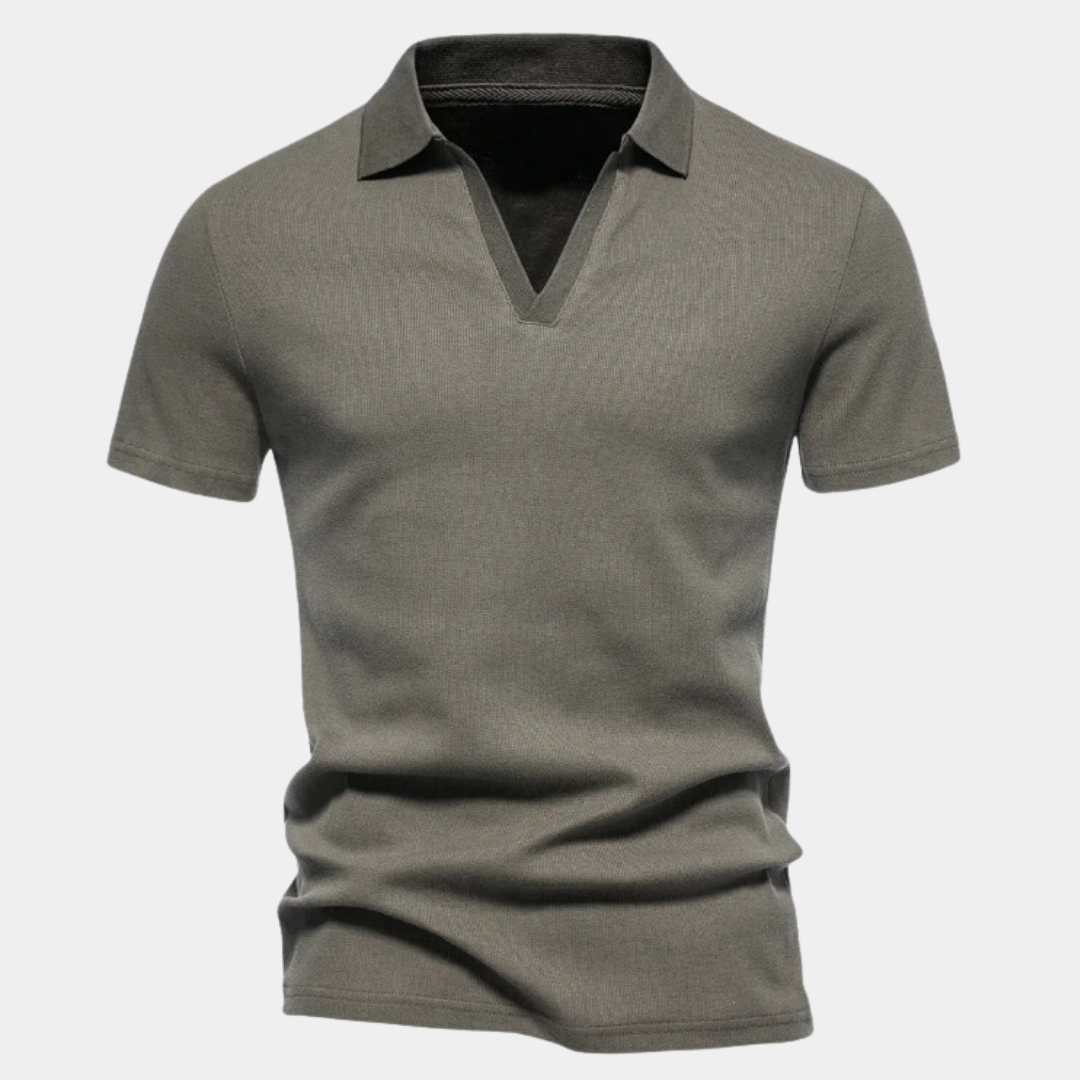 Jelle - Casual Heren V-hals Poloshirt