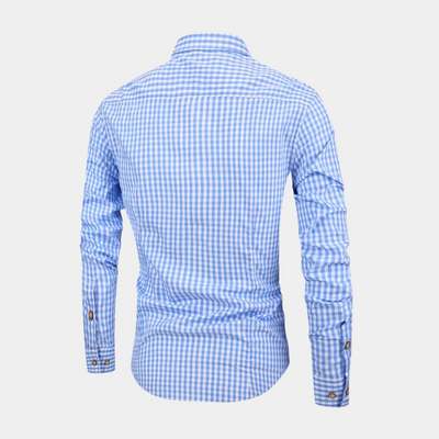 Philip - Smart-casual Geruite Herenblouse