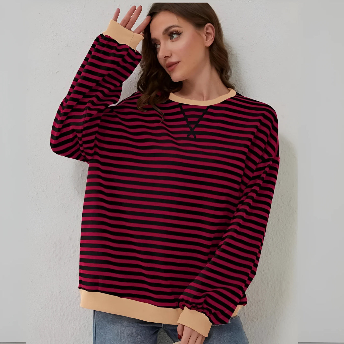 Neeltje - Oversized gestreept sweatshirt voor casual comfort